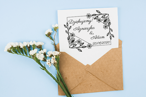 PIECZĄTKA ŚLUBNA - DZIĘKUJEMY 1 miniatura