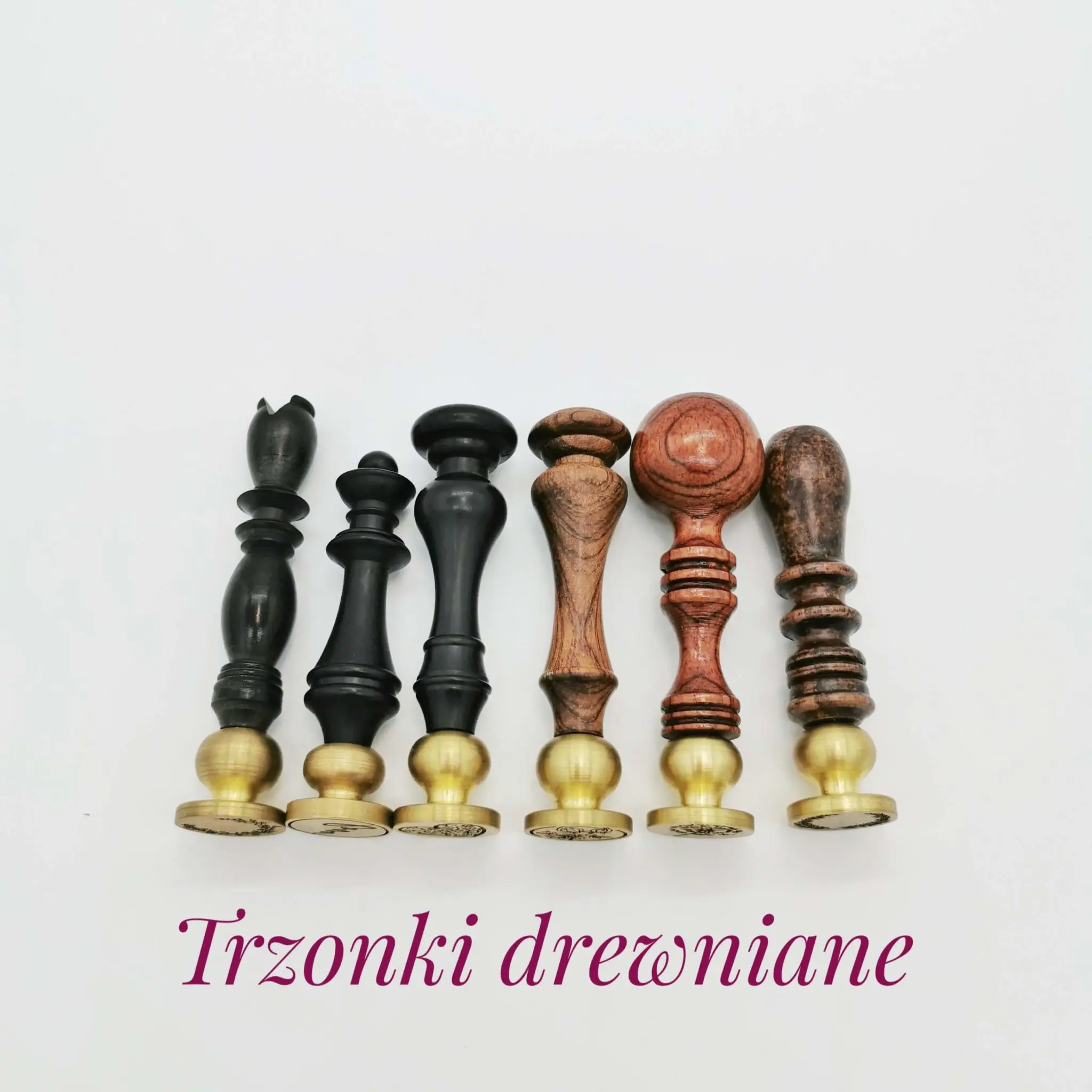 Trzonek drewniany ozdobny