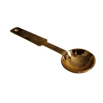 Średnia łyżeczka do roztapiania laku - idealna do pieczęci o średnicy 2cm, 2,5cm i 3cm. Wykonana z wysokiej jakości złotego metalu.