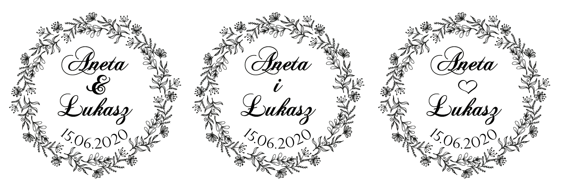 PIECZĄTKA ŚLUBNA - WIANEK 2 WYBÓR