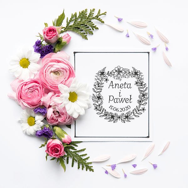 Pieczątka Ślubna - Wianek 3 - Stemplownia