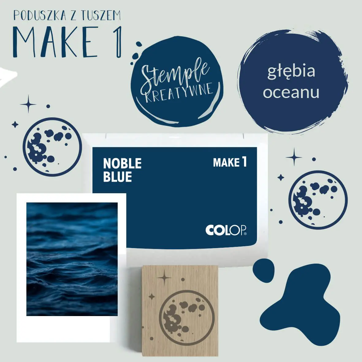 Poduszka do stempli GŁĘBIA OCEANU galeria