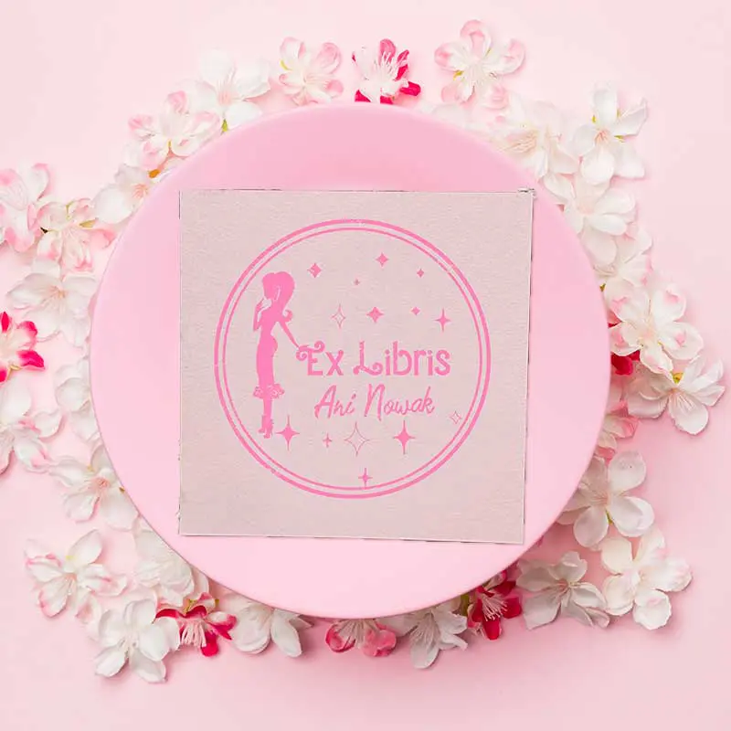 Pieczątka ex libris - seria barbie - gwiazdy