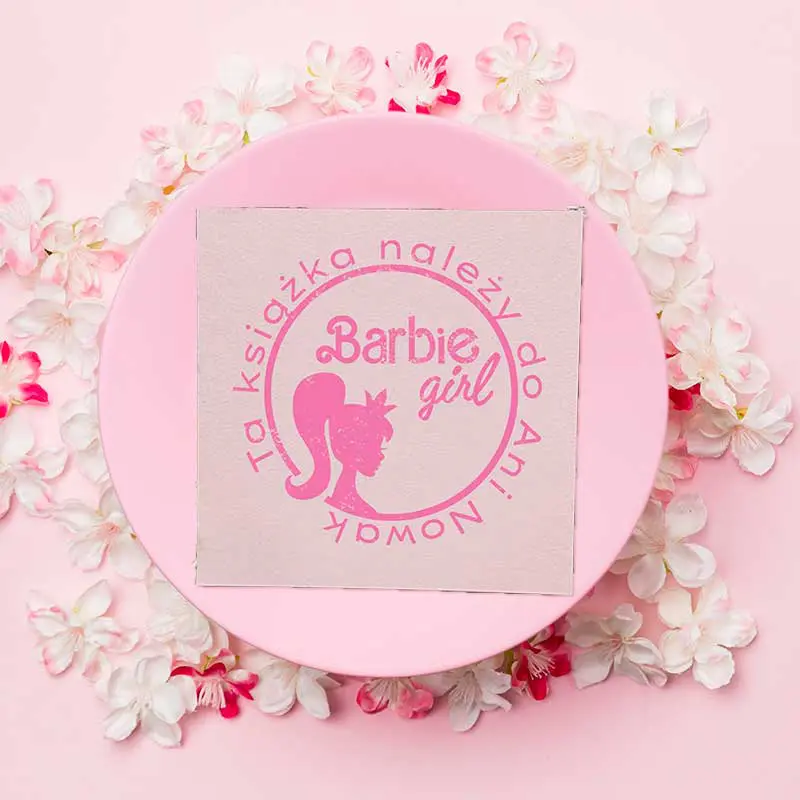 Pieczątka ex libris - seria barbie - księżniczka