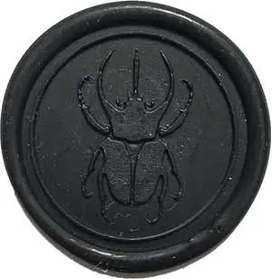 Indywidualny projekt pieczęci lakowej - logo projektanta Macieja Zienia