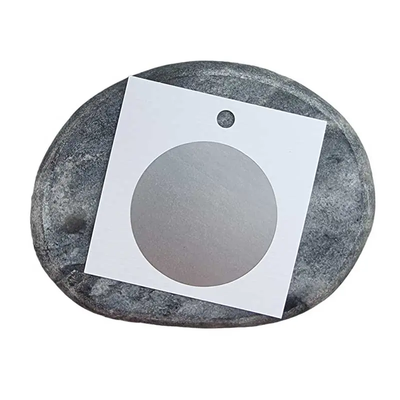 Srebrna matowa naklejka do suchego stempla z gładkim brzegiem