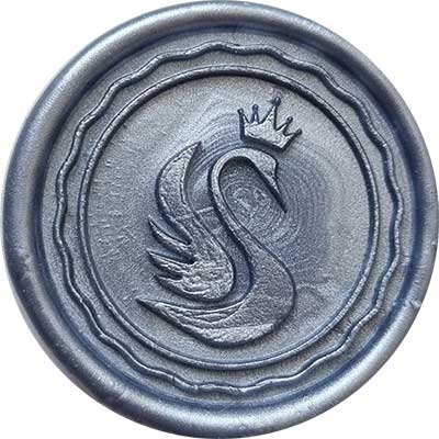 Lak do pieczęci w kolorze niebieskim stalowym - elastyczny, nie pękający i łamiący się, idealny do tworzenia pieczęci o precyzyjnym wzorze.