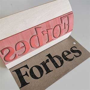 pieczątka firmowa z logo wykonana przez stemplownia dla Forbes