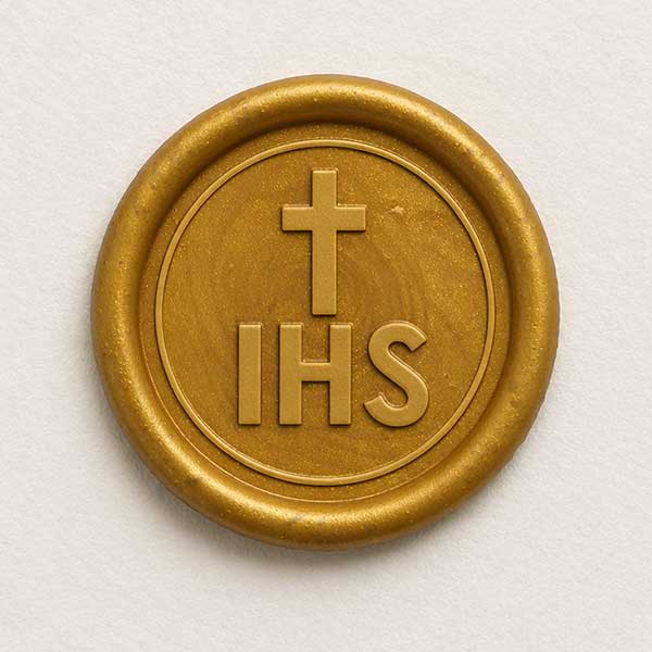 Stempel do laku na Komunię: Monogram IHS (Chrystogram)